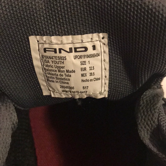 Boys And1 sneakers sz 1 - Picture 4 of 8